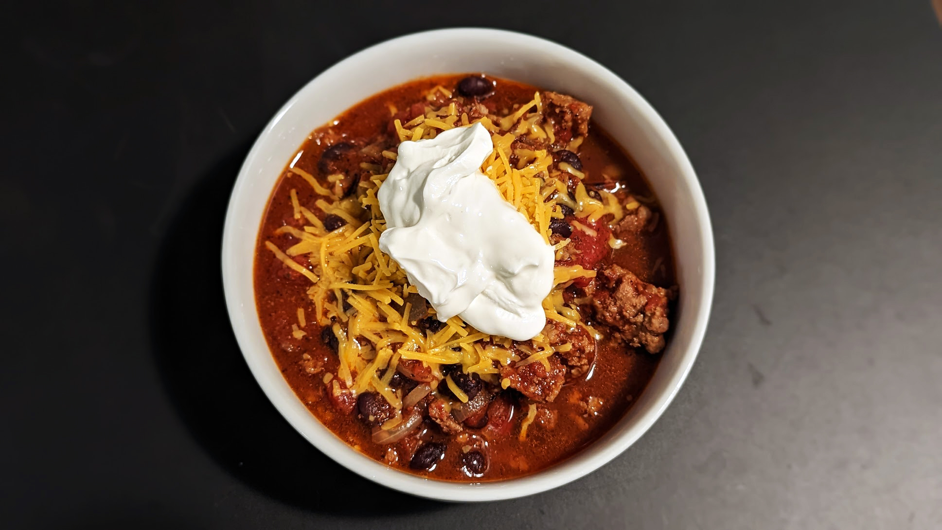 photo of a bowl of chili